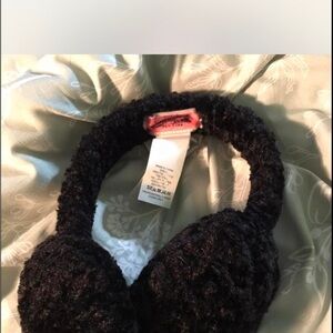 Kate Spade Black Faux fur Earmuffs